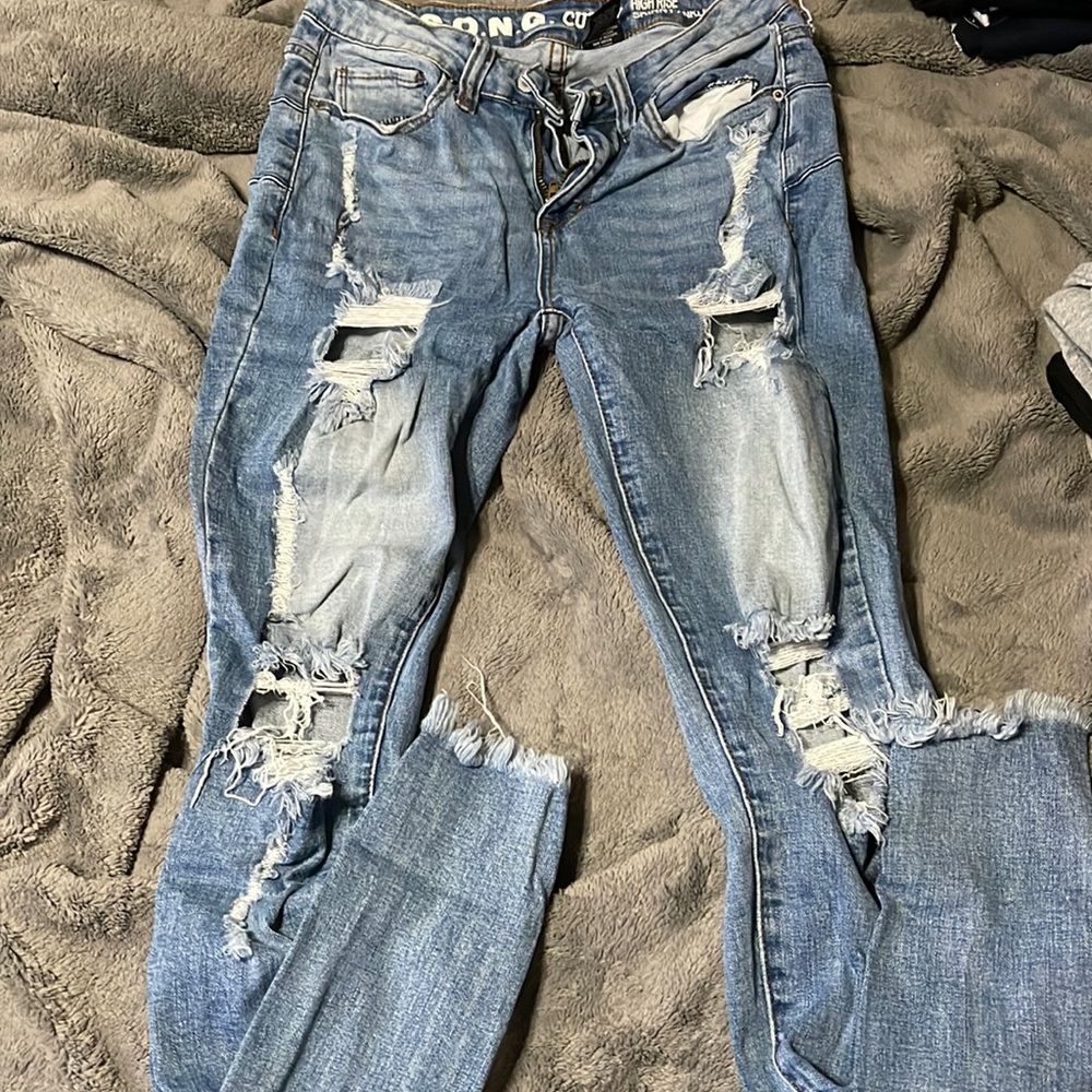 Womens High Rise Skinny Jeans